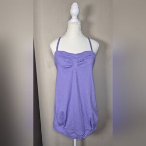 Rare Y2K Lululemon Womens 8 Medium Yoga Purple Tank Top Shirt Cross Back Shirt
